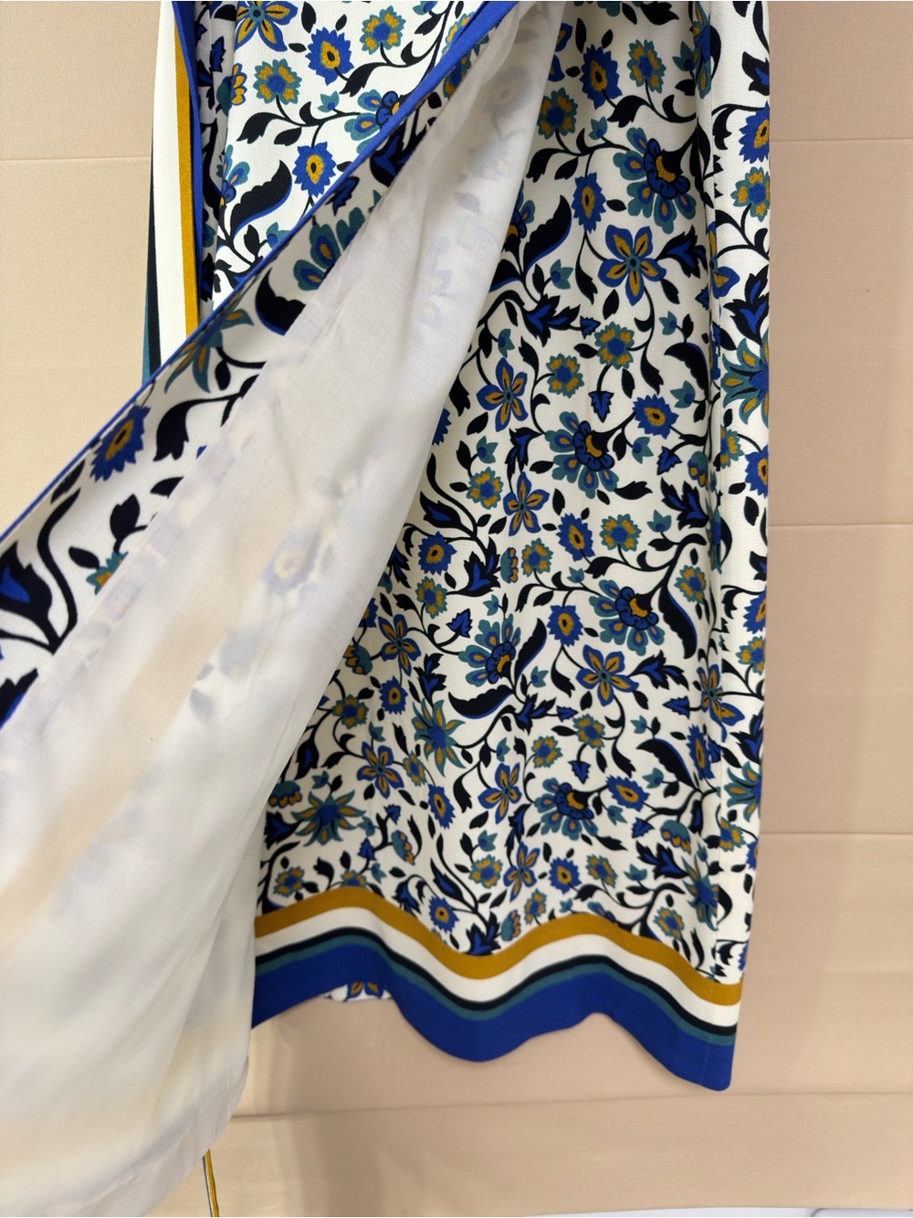 Sézane x Momonì Manola Floral Stripe Midi Skirt - Picture 3 of 11